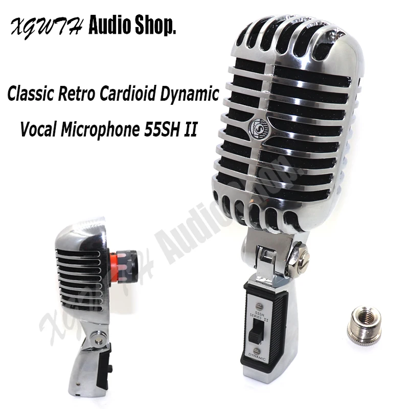 

55SH Classic Retro Cardioid Dynamic Vocal Microphone For Shure 55 SH II Series Karaoke Stage Musical Instruments DJ Mixer Mic