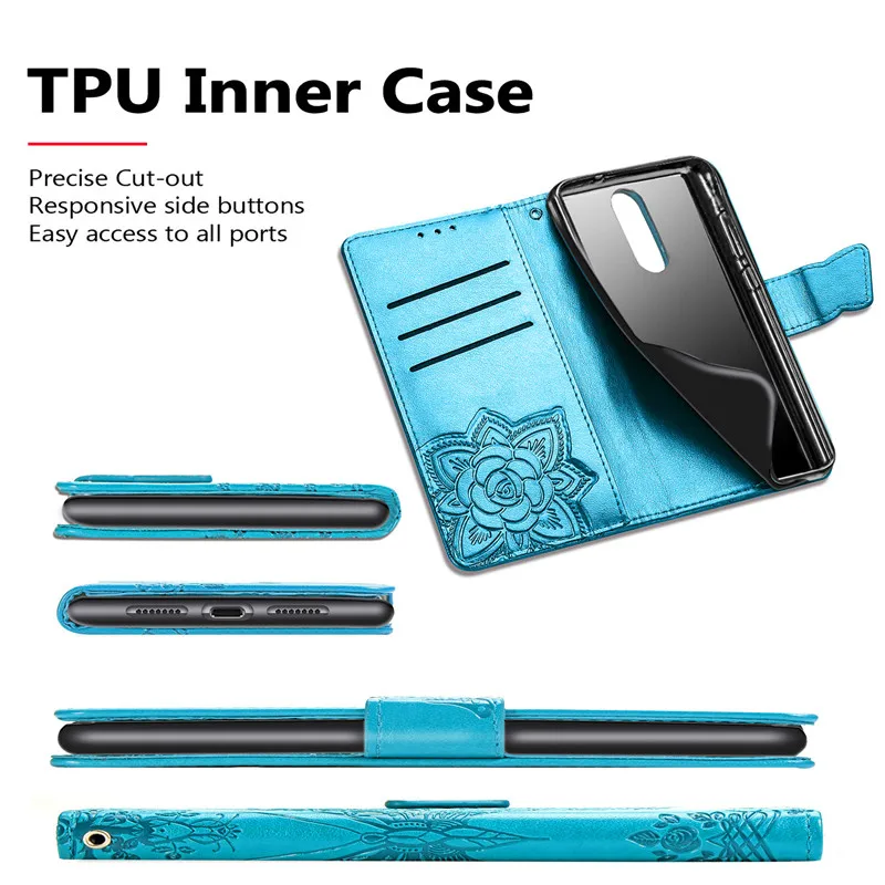 Phone case leather phone case leather wallet case leather case accessory case 3D butterfly wallet flip case for Xiaomi Redmi phones cover
