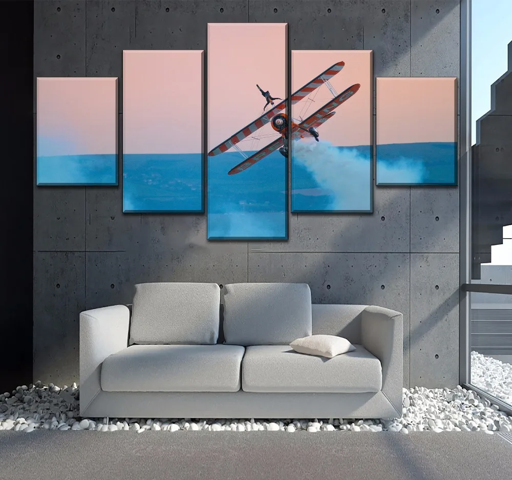 

Seaplane painting on canvas Modern Decor HD Print Painting 5 Piece Canvas Art painting poster Painting Canvas Room Artwork