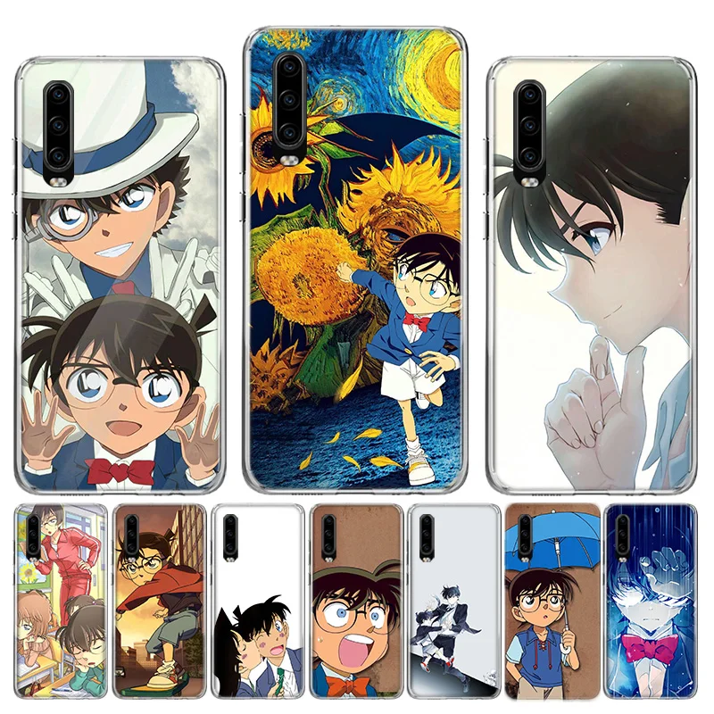 

Anime Detective Conan Phone Case for Huawei P30 P20 Mate 20 10 Pro P10 Lite P Smart + Plus 2019 Cover Shell Capa Coque