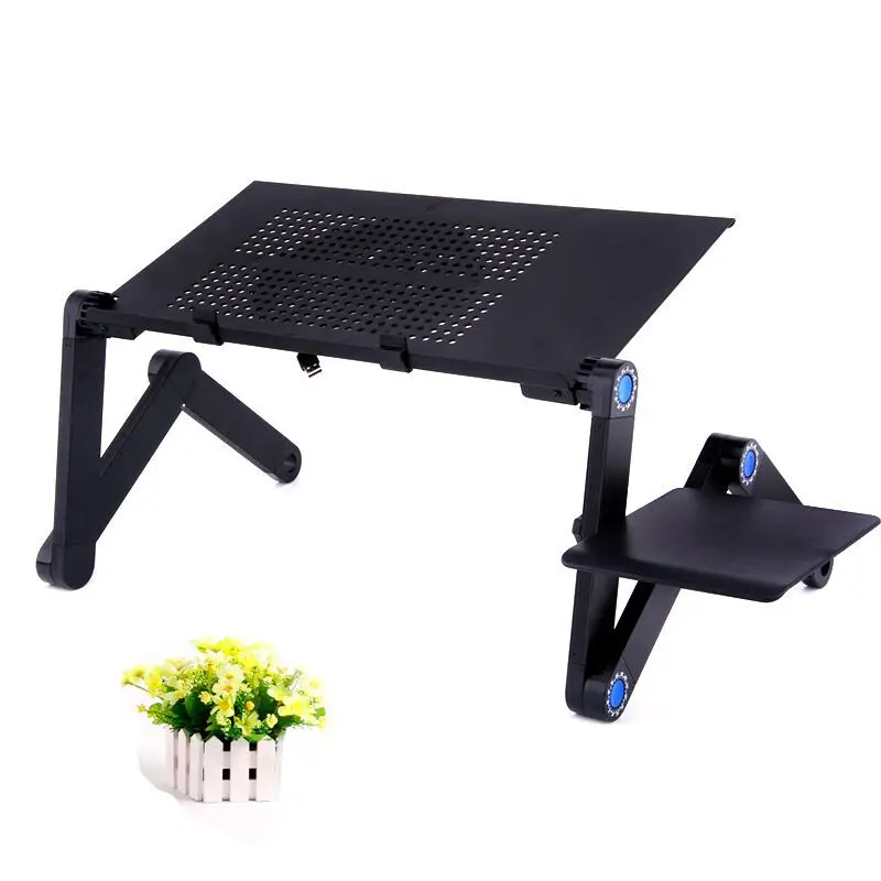 Multi Functional Laptop Table Aluminum alloy Portable Computer Desk Sofa Bed Tray Computer Desk Wth Mouse Platform