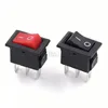 5Pcs Black Push Button Switch 3A 250V KCD11 2Pin / 3Pin Snap-in On/Off Rocker Switch 10MM*15MM BLACK And Red ► Photo 2/3