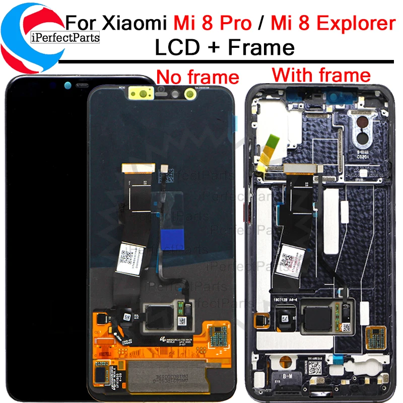 

6.21'' For Xiaomi Mi 8 Pro LCD Display Touch Screen Digitizer with frame Assembly Replacement + Tools For Mi 8 Explorer