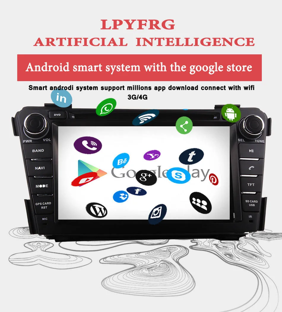 Discount Octa Core Android 9.0 Car GPS Navigation Car CD DVD Player for HYUNDAI I40 2011-2017 Auto Stereo Radio Audio GPS Navi system 4