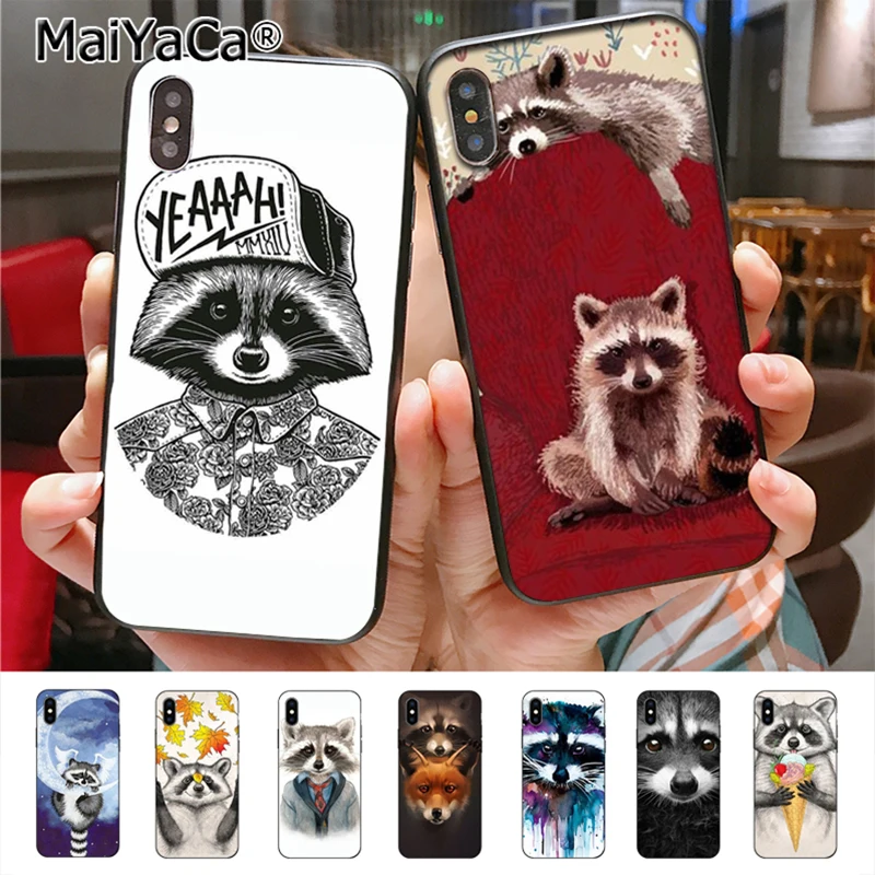 Чехол для телефона raccoon с уникальным дизайном iphone 11 12 Pro X Xs Xr max 8 7 6 6S Plus 5 5S SE cass