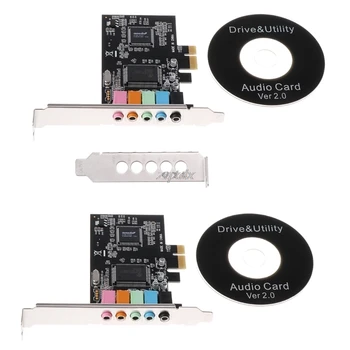 

PCI-E Audio Digital Sound Card 5.1 Solid Capacitors CMI8738 Chipset + Barrier