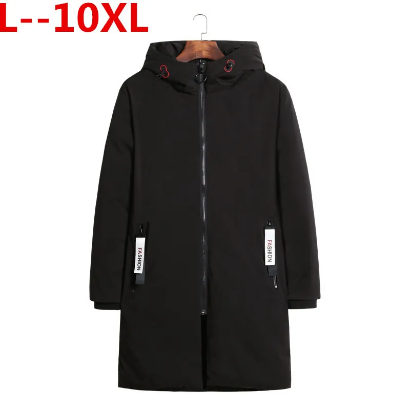 

Plus 10XL 8XL 9XL 6XL New Mens Warm X-Long Coats Cotton Warm Jacket Padded Coat Hooded Parkas Coat Winter Top Quality Overcoat