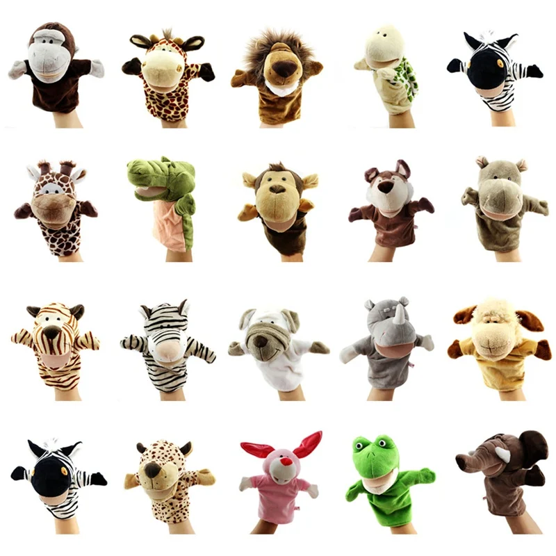 FOTN Navidad Ni/ño Ni/ños Regalo Cuentacuentos Animales de Dibujos Animados Mono Perro Le/ón Peluche de Peluche Marioneta de Mano
