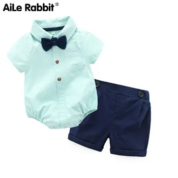 

AiLe Rabbit Ins Children Suit Children's Garment Male Baby Tie Gentleman Ha. Suit