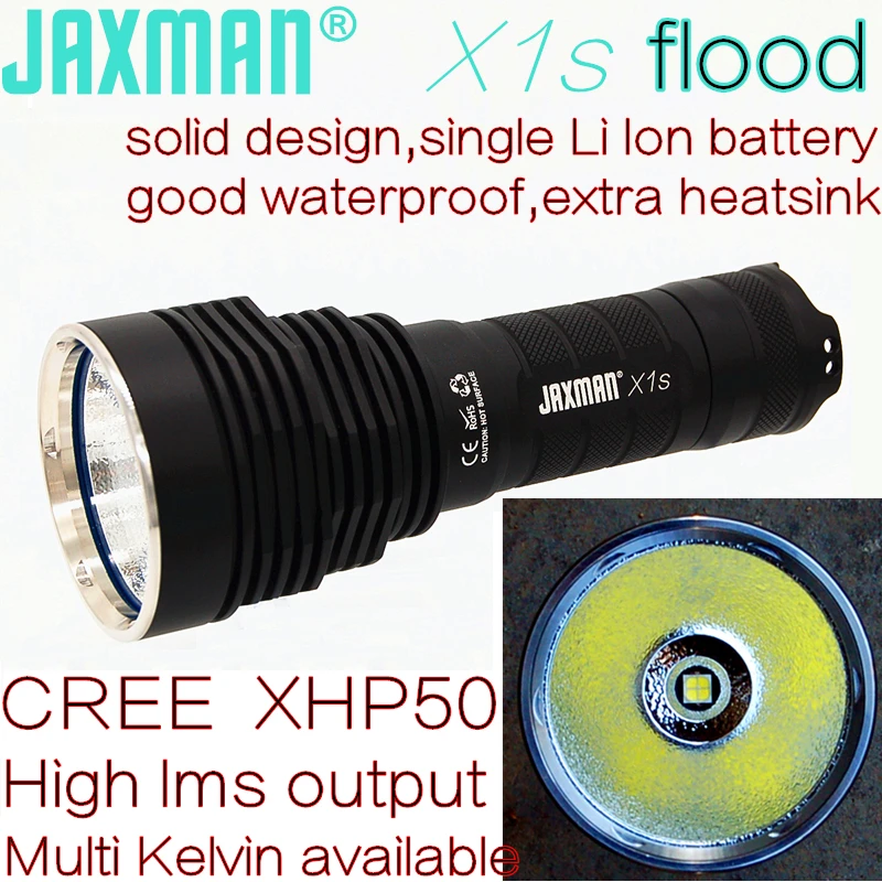 Jaxman X1s прожектор CREE XHP50/XHP50.2 26650/18650 светодиодный фонарик тактический
