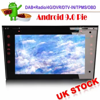 

DAB+Stereo Sat Nav Android 9.0 for Vauxhall Corsa C/D Vectra Zafira Astra Vivaro Autoradio GPS OBD Bluetooth WiFi 4G Radio