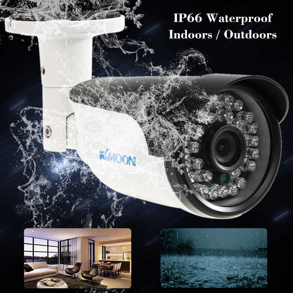 KKmoon 1080P 2.0MP AHD цилиндрическая камера видеонаблюдения 30 ИК ламп 3 6 мм 1/3 ''CMOS