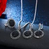 FNIO charm crystal jewelry set pendant round necklace earrings fashion Bijoux party jewelry new gift 2022 ► Photo 3/6