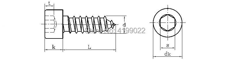 DIIN912 self tapping Model Screw-000-H