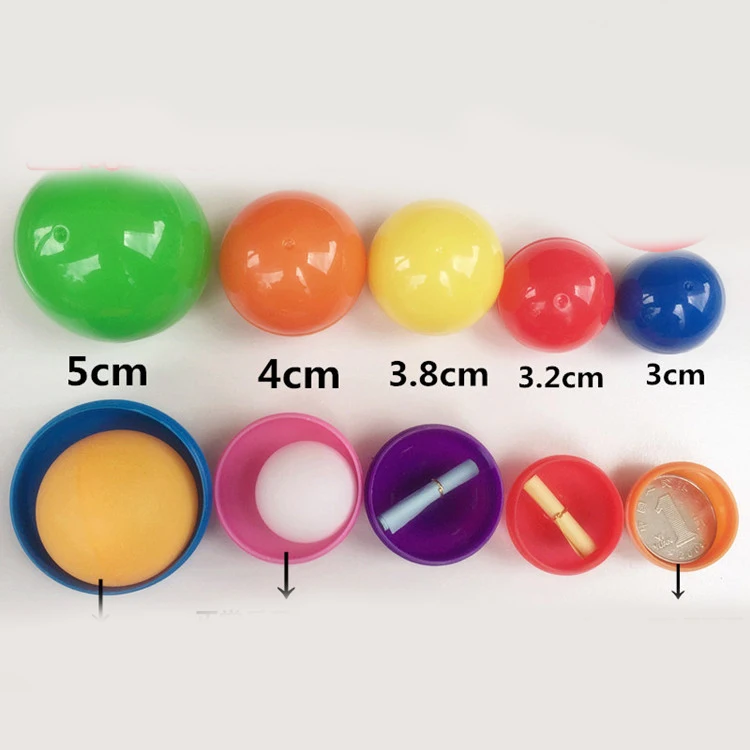 

50 Pcs Mixed Color 50mm Open Ball Touch Lottery Ball Opaque Color Ball Can Open 5cm Hollow Ball