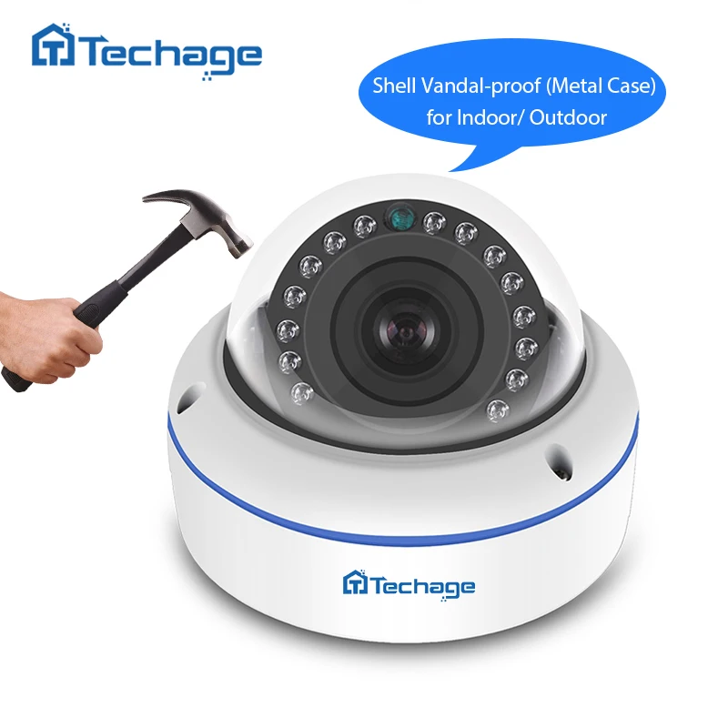 bilder für Techage 1080 P HD VandalProof Vandalismus CCTV Dome Ip-kamera 2.0MP Innen Außen P2P IR Nachtsicht IP kamera Bewegungserkennung bilder für Techage 1080 P HD VandalProof Vandalismus CCTV Dome Ip-kamera 2.0MP Innen Außen P2P IR Nachtsicht IP kamera Bewegungserkennung