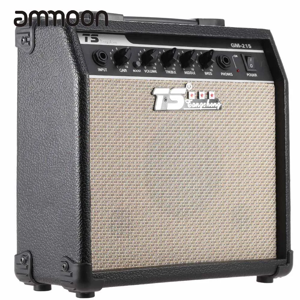 

GM-215 Electric Guitar Amplifier 15W Amp Distortion with 5" Speaker 3-Band EQ to Control Treble Middle and Bass