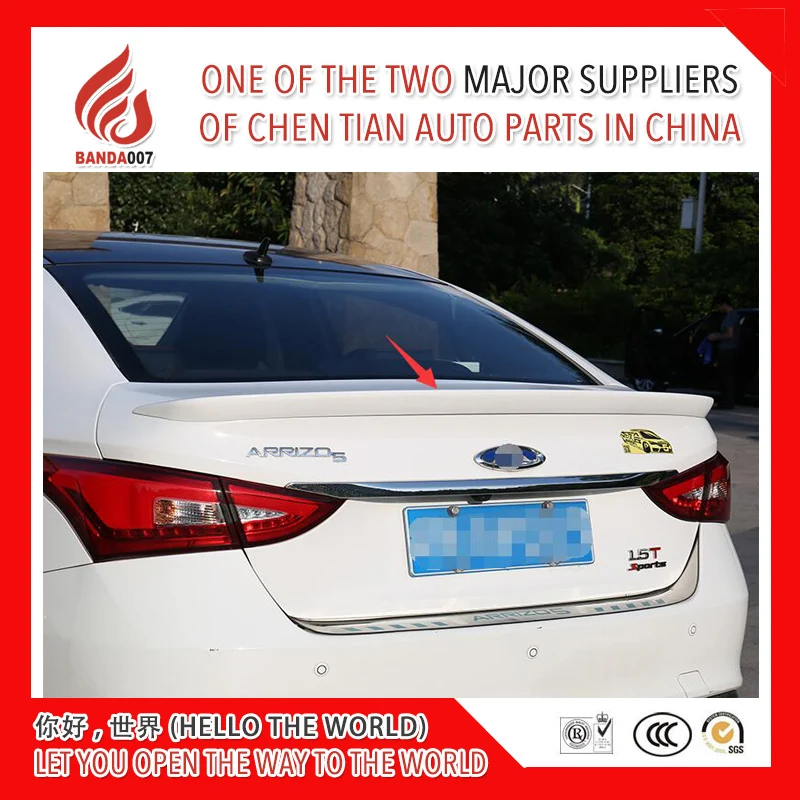 

ABS primer or paint color rear lip wing roof spoiler for Arrizo 5 2016 2017 2018 black white red ect color