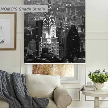 

MOMO Thermal Insulated Blackout Fabric Custom Building Window Curtains Roller Shades Blinds,PRB set65-68