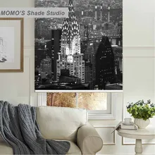 MOMO Thermal Insulated Blackout Fabric Custom Building Window Curtains Roller Shades Blinds,PRB set65-68