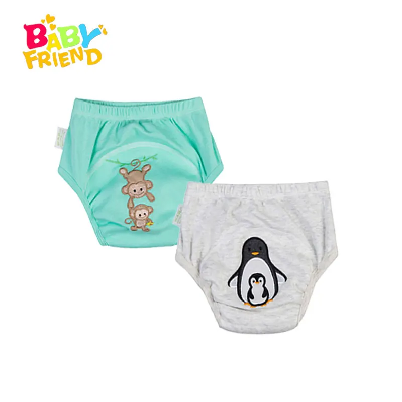 Babyfriend 2 шт. Новая мода Детские Туалет Training брюки для девочек детское нижнее белье мальчиков трусики Ткань Подгузники Пи обучения подгузники - Цвет: Сливовый