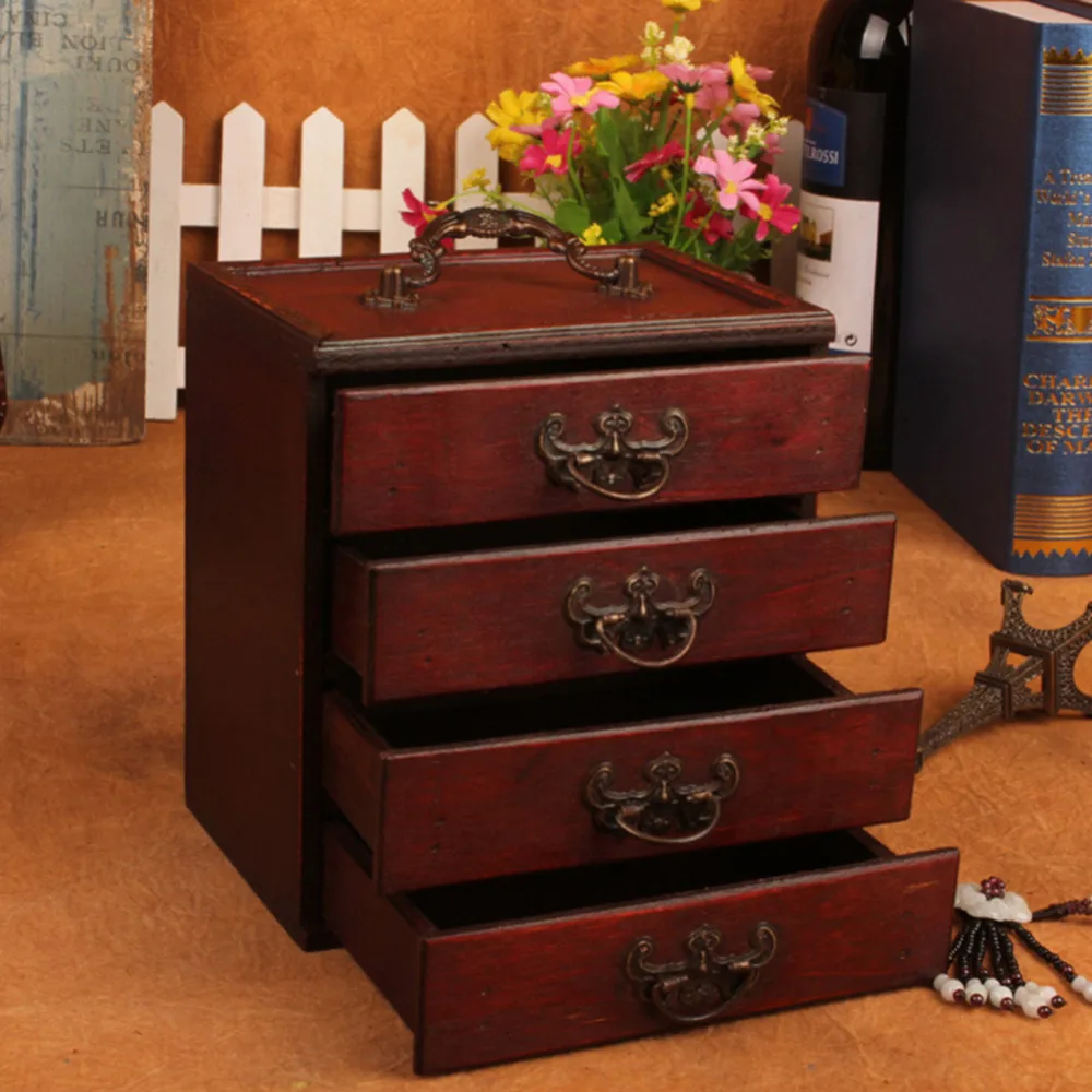 Antique-Jewelry-Storage-Box-Retro-Ming-Qing-Dynasty-Style-4-Drawers-Make-up-Storage-Box