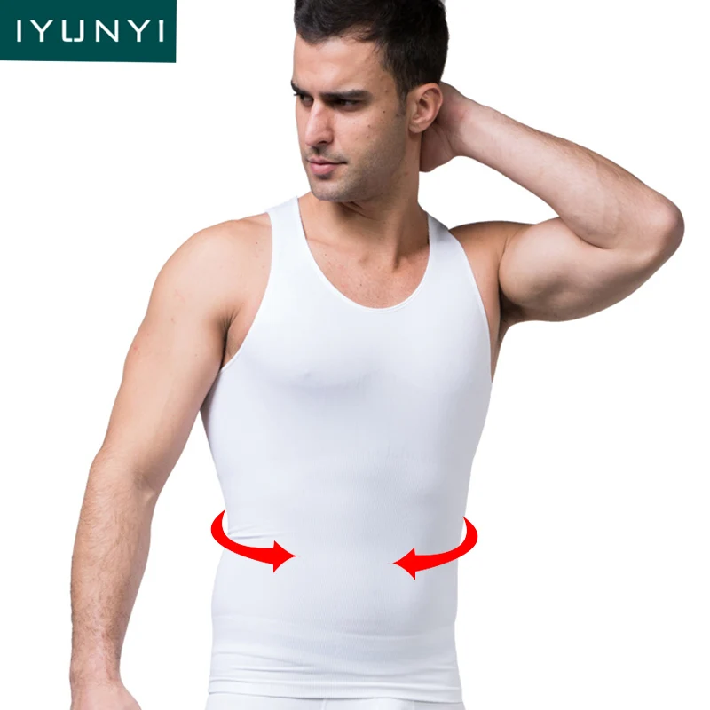 IYUNYI Men Waist Slimming underwear Vest Body Shaper Shapewear Waist
