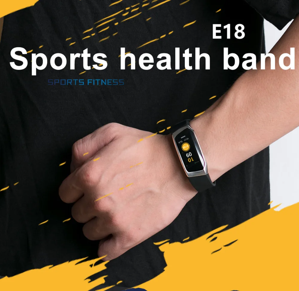 

New E18 Smart Fitness Bracelet Watch Heart Rate Monitor Sport Smart Wristband For iOS Android Fitness Tracker Smart Band Relojes