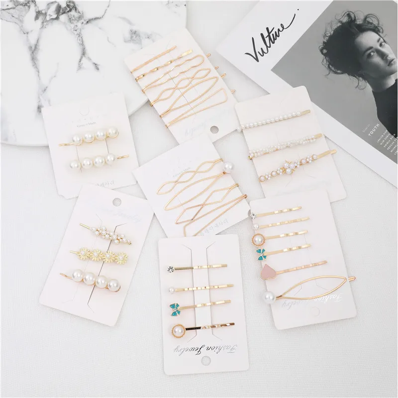 

CWEEL Pearl Metal Hair Clips Women Hairpin Accessories Hair Styling Hair hairpins for girls Clips Beauty Styling Tools Barrette