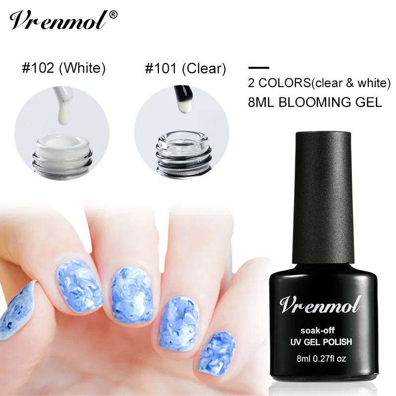 Vrenmol 1Pcs Beautiful Blooming Fake Flower Effect Blossom Gel Nail