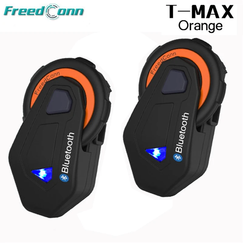 

FreedConn 2pcs T-MAX motorcycle helmet intercom 8 riders 1000M group intercom headset wireless BT interphone Bluetooth 4.1 FM Ra