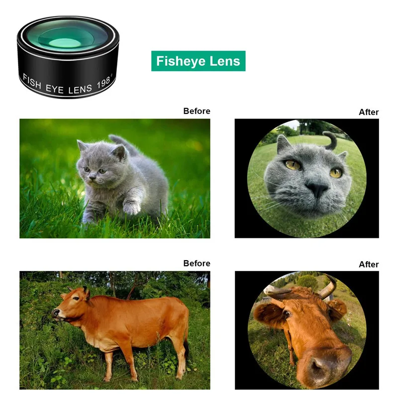 Cell Phone Camera Lens Kit Clip 9 in 1 Wide Angle