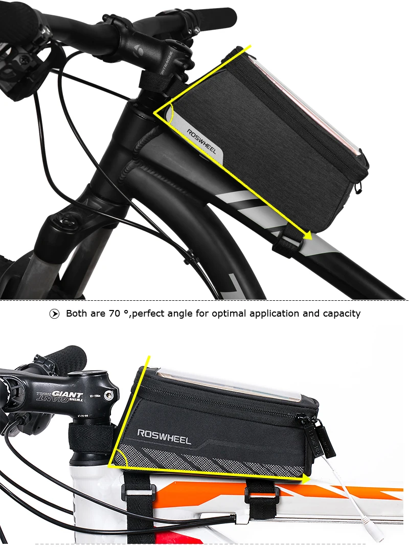 Велосипедный телефон сумка Паньер чехол держатель для 5," экран телефоны водостойкая велосипедная сумка передняя рамка труба Полиэстеровая сумка для хранения