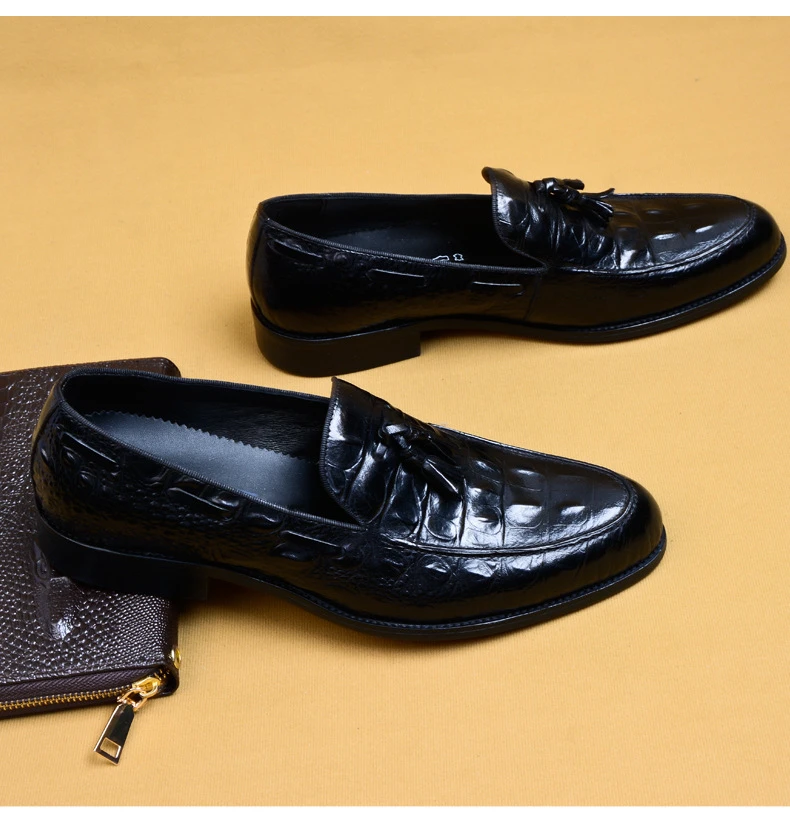 Phenkang/мужская кожаная обувь; мужские оксфорды из натуральной кожи; Роскошная модельная обувь слипоны; Свадебная обувь; Кожаные броги