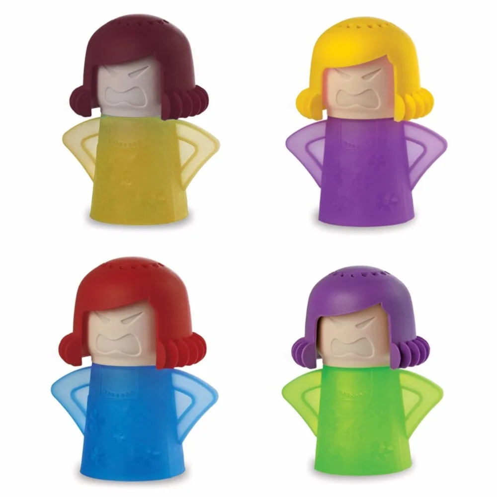 

Small Size Plastic Microwave Oven Steam Cleaner Use Vinegar / Water Easy Cleans Household Kitchen Cleaning Tools Four Colors