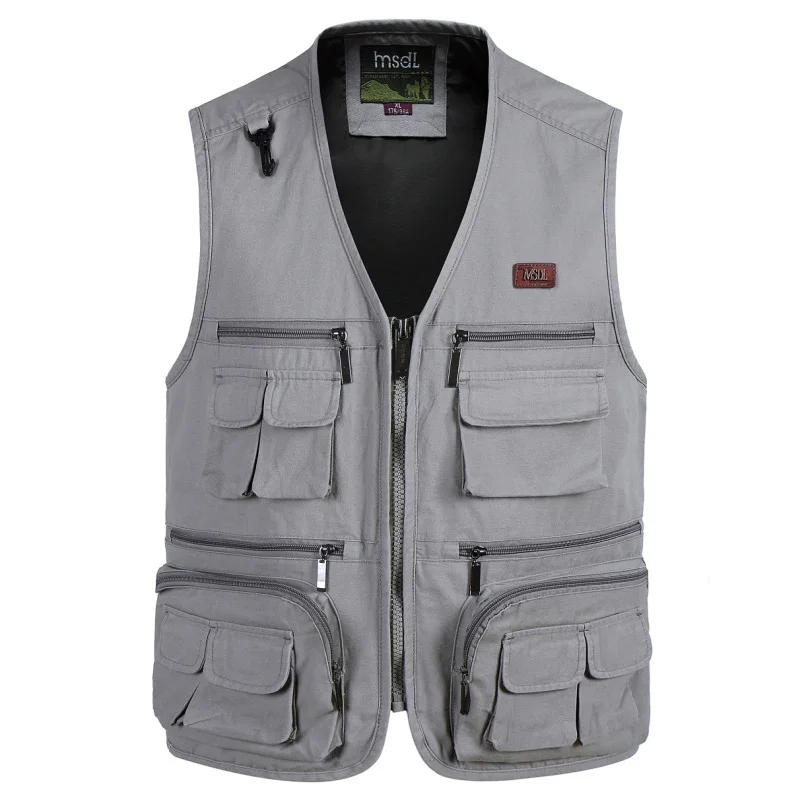 New high quality Fashion Vests For Men Wholesale Men's Multi pocket