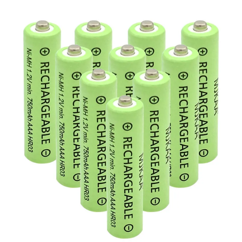 

MJKAA AAA 1.2V Ni-MH Battery 3A 750mAh Rechargeable Safety