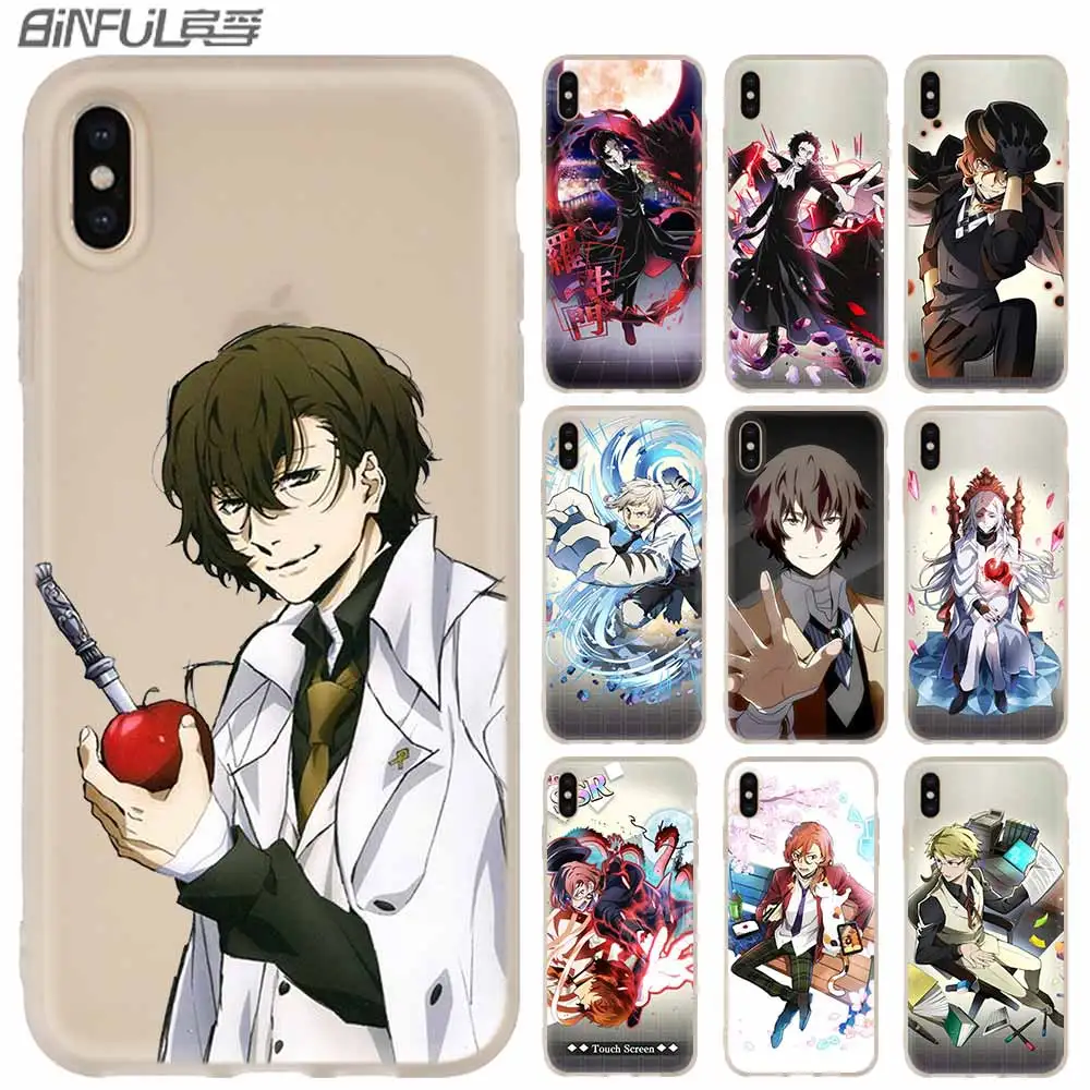 Мягкий чехол для iPhone 11 12 Pro X XS Max XR iphone 8 7 6 Plus 5 5s SE Japan anime bungou stray dogs Dazai Osamu 2020|Бамперы|