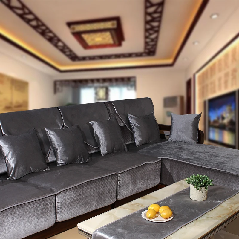 

Solid sofa cushion cloth brief modern four seasons sofa towel slip-resistant fashion plush flannel velvet sofa towel