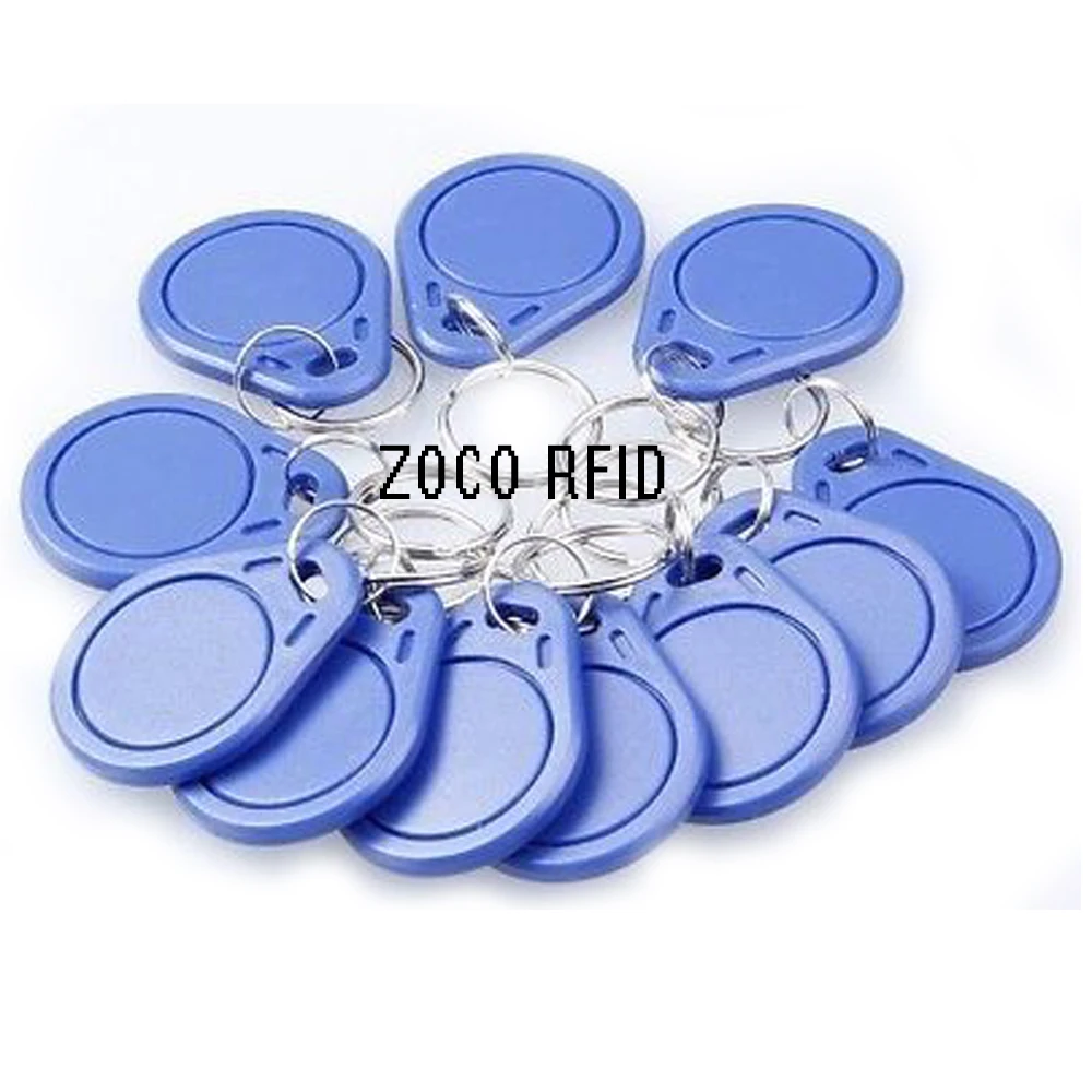 100 шт. (совместим с S50) RFID 13 56 МГц IC Tag кольцо для ключей карты синие чипы fudan FM1108