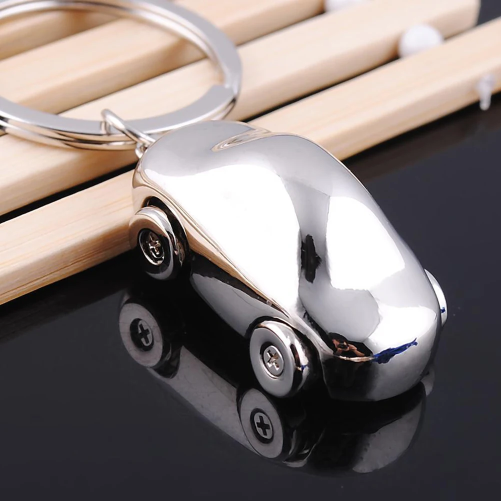 Car Shape Key Chain Solid Four Wheel Car Model Keychain Gift Key Chain Ring Keyfob Key Holder