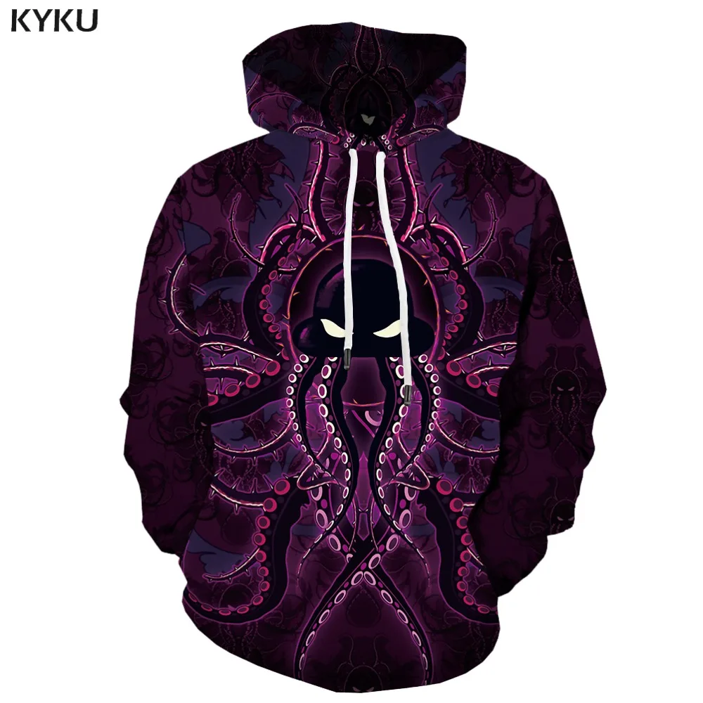 3d Hoodies Alien Hoodie Men Metal Sweatshirt Printed Animal Hoodie Print Octopus Hooded Casual Galaxy Space Hoody Anime Unisex