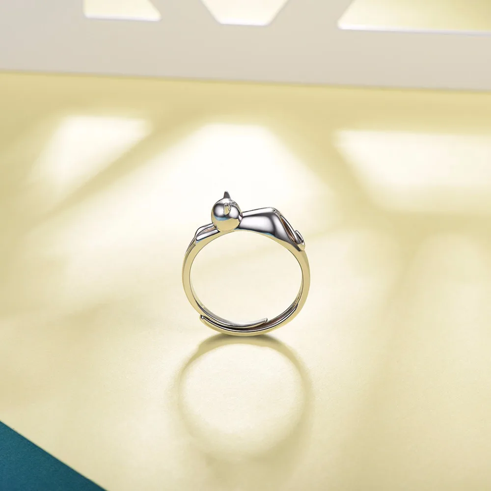 Женское кольцо из серебра 925 пробы в виде кошки|cute rings for women|rings womenring |