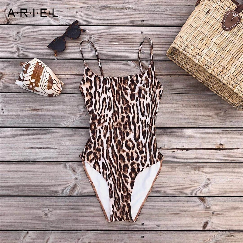 2018 Brazilian Bikini Leopard Swimsuit Push Up One-piece Suits High Cut Swimwear Female Sexy Bodysuit Summer Bathing Suit Mujer
