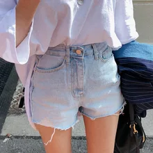 Винтажные летние джинсы короткие джинсовые шорты для женщин офисные женские джинсовые шорты повседневные отбеленные шорты джинсы Feminino