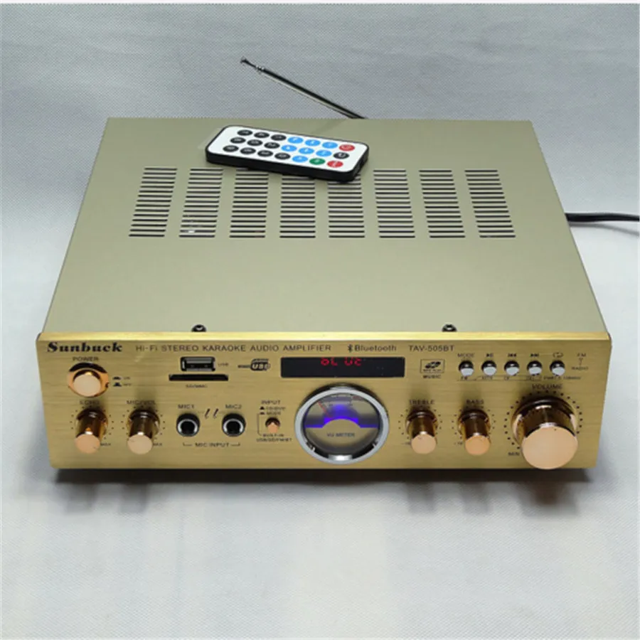 Hi Fi аудио усилитель для караоке с FM радио и пультом дистанционного управления