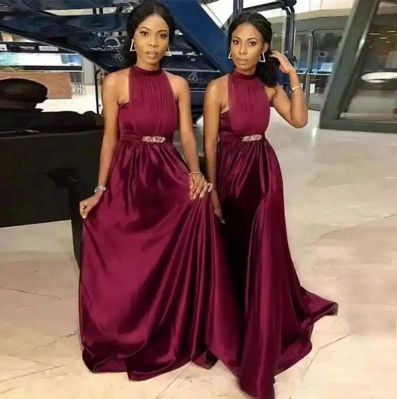 maroon wedding bridesmaid dresses