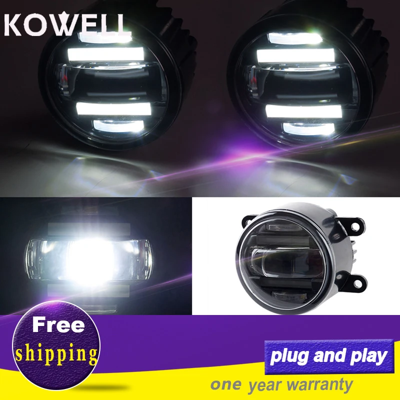 

KOWELL Car Styling Fog Lamp for Land Rover Discovery 4 Freelander 2 Range Rover LED DRL Daytime Running Light fog Accessories