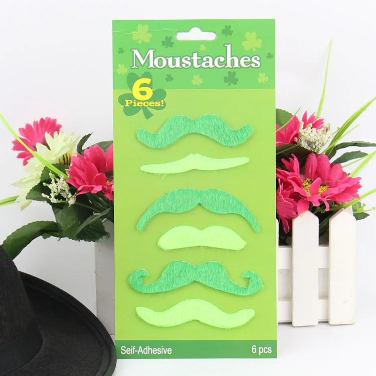 

Self Adhesive Fake Mustache Plush Face Accessory Funny Pirate Party Moustache Fake Beard Whisker For Kids Adult Photobooth Props