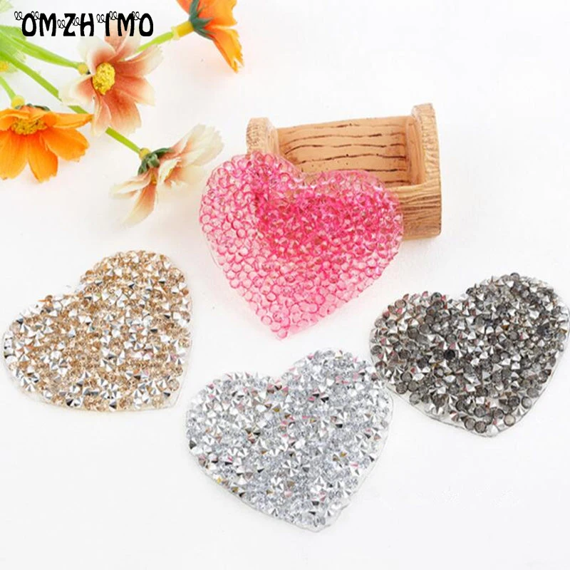 

Hot Fix Motifs Heart Patch Rhinestones Iron On Patches Ropa Strass Crystal Applique For Toppe Decorations